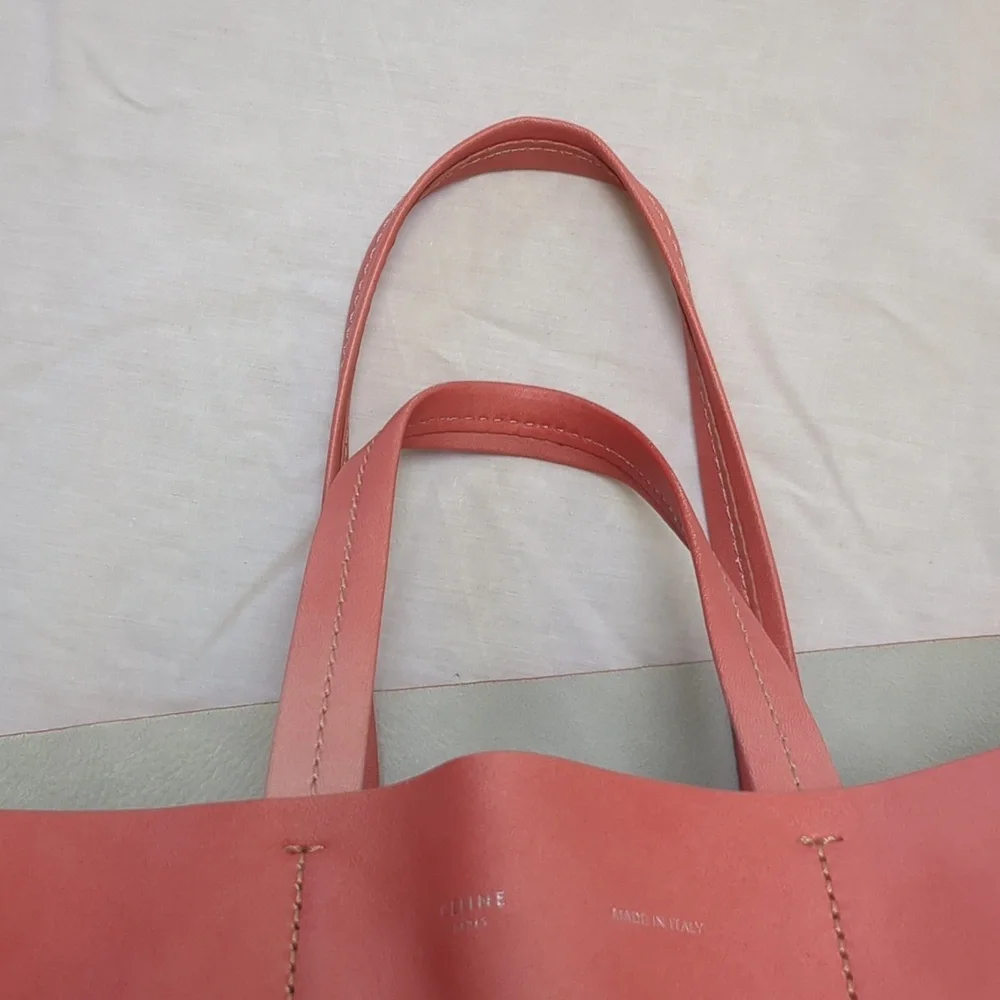 Celine Vertical Cabas Pink Lambskin - EUC